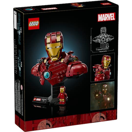 LEGO® Marvel Iron Man MK4 Bust, Buildable Model for Adults with Minifigure 76327